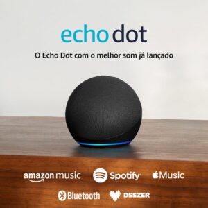 Echo Dot - ALEXA  (5 Geração) 2025 | O Echo Dot com o melhor som já lançado PRETA