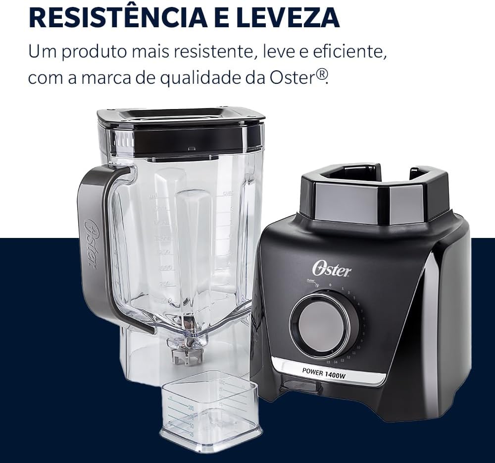 Liquidificador 1400 Full Oster Preto 3,2L - Imagem 6