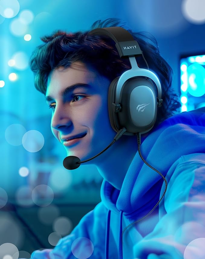 Havit Headphone Fone de Ouvido H2002d, Gamer, com Microfone, Falante 53mm, Plug 3, 5mm: compatível com XBOX ONE e PS4, HAVIT, HV-H2002d - Imagem 2