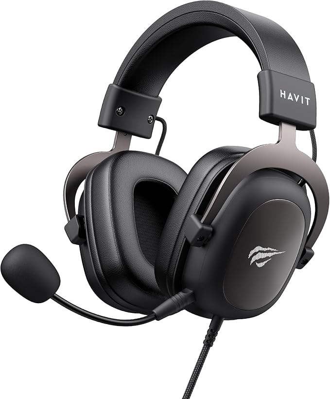 Havit Headphone Fone de Ouvido H2002d, Gamer, com Microfone, Falante 53mm, Plug 3, 5mm: compatível com XBOX ONE e PS4, HAVIT, HV-H2002d