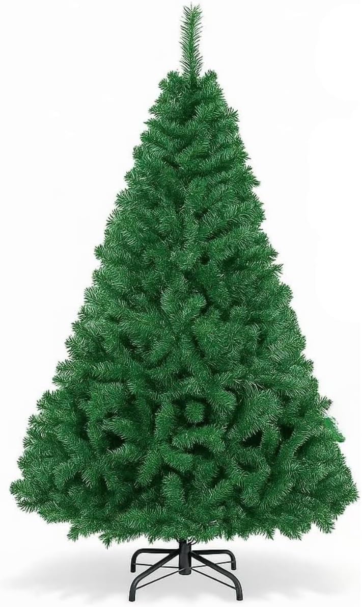 Árvore de Natal Pinheiro Grande 1,80 Pé Base Ferro 600 Galhos Cor Verde Tamanho Grande Luxo