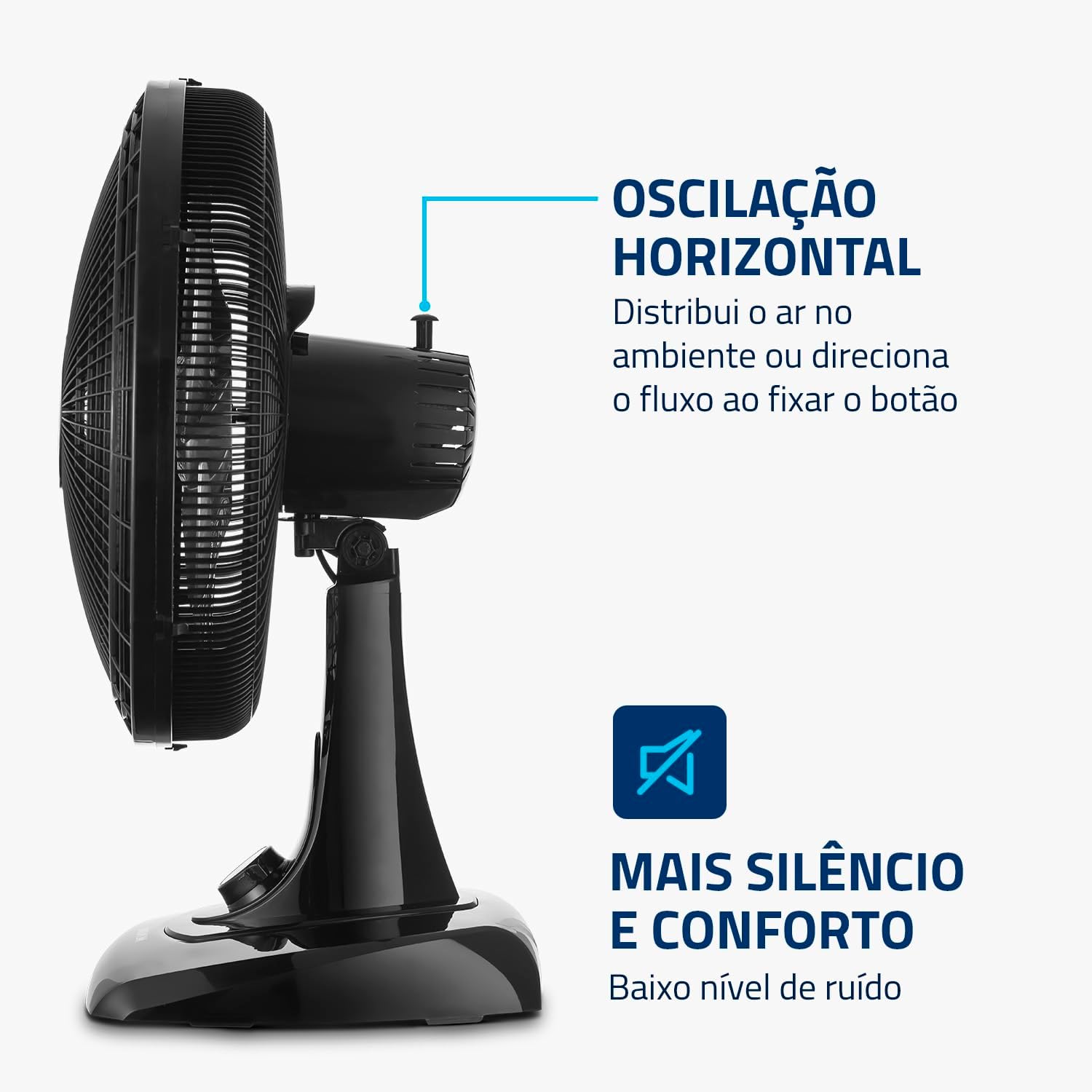 MONDIAL Ventilador de Mesa 40cm Super Power, Preto/Prata, 140W, 110V - VSP-40-B - Imagem 7