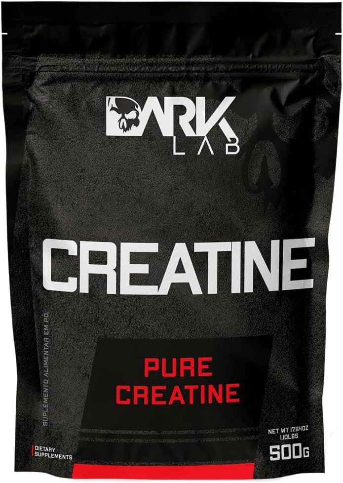 Creatina Pura Dark Lab 500g, Monohidratada 100% de Pureza, Sem Sabor