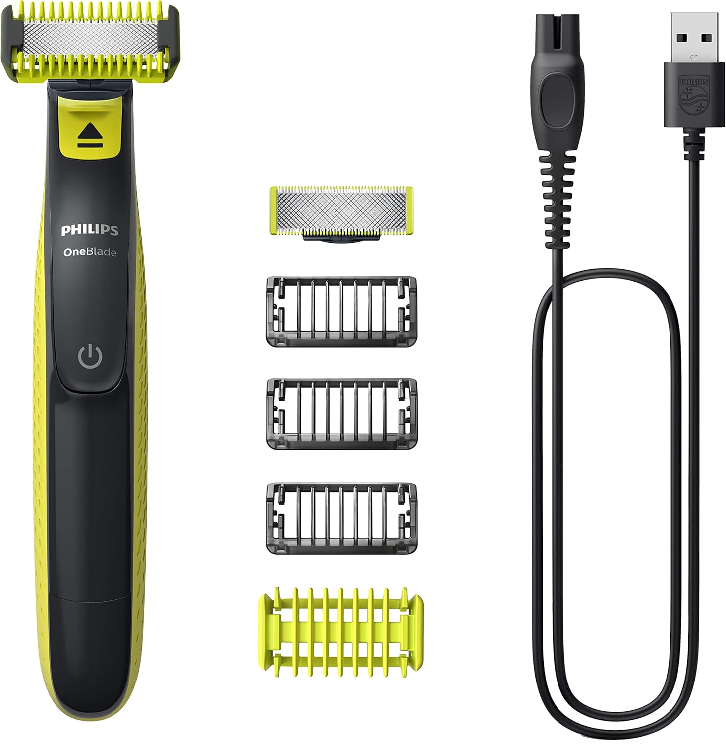Aparador e Raspador de Pelos Philips OneBlade com 3 Pentes QP2724/10 À prova d'água - Bivolt